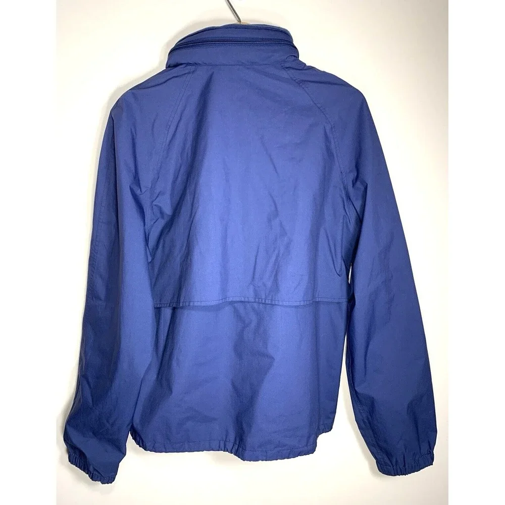 Eddie Bauer Gore Tex Windbreaker Jacket Mens M Blue Hood Vintage‎ Hiking